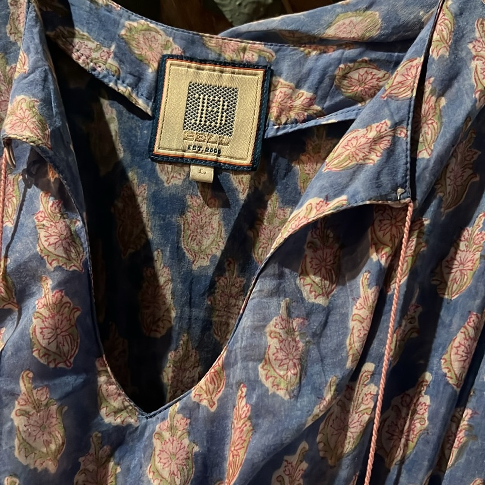 Bell by Alicia Bell Rebecca floral Blue print ruffled dress - Picture 4 of 6